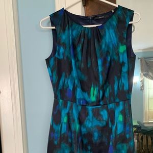 Watercolor print Tahari dress